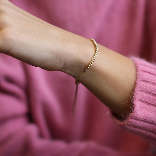 Кульковий браслет з жовтого золота б04301 9