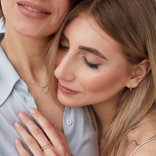 Золота каблучка з фіанітами к05713 6