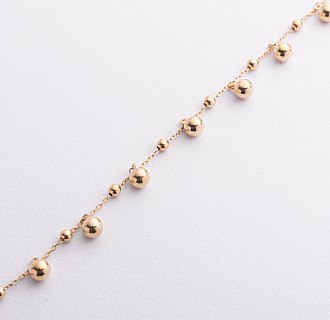 Браслет "Шарики" в желтом золоте б05761 №2