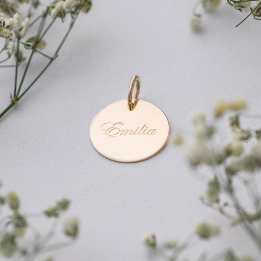 Кулон для гравировки в красном золоте (17 мм) п03611 10