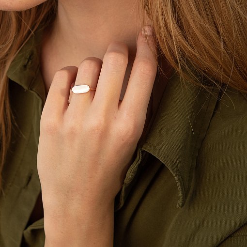 Каблучка в червоному золоті (можливе гравіювання) к07134 2