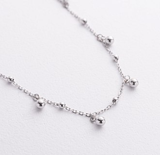 Колье "Шарики" в белом золоте кол02609 №2