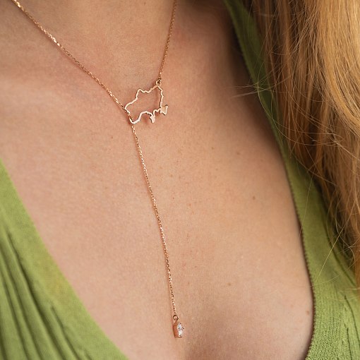 Золоте кольє - краватка 