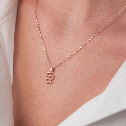 Золотое колье "Змея" кол02053 2