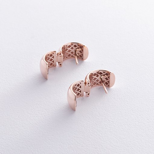 Серьги - кольца в красном золоте с07886 2
