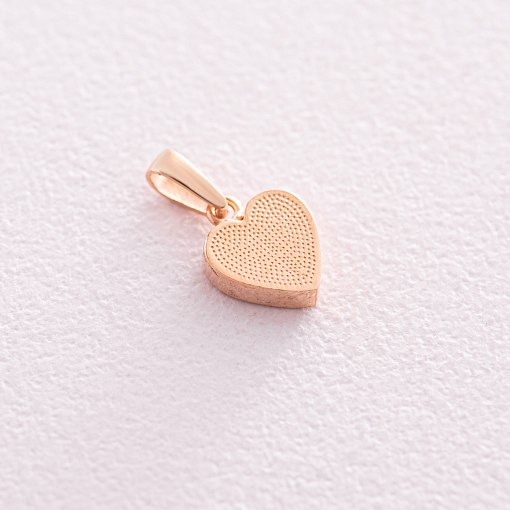 Кулон "С Украиной в сердце" в красном золоте (голубая и желтая эмаль) п03742 5