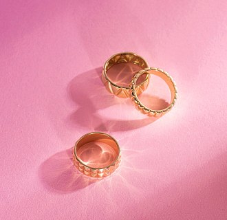 Кольцо "Jasmine" в желтом золоте к08101 №3