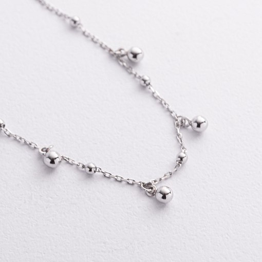 Браслет "Шарики" в белом золоте б05592 3
