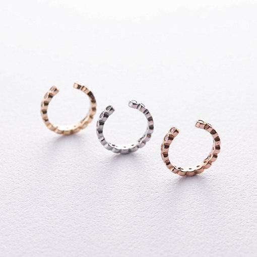 Каффа "Джессика" в белом золоте (фианиты) с08025 9