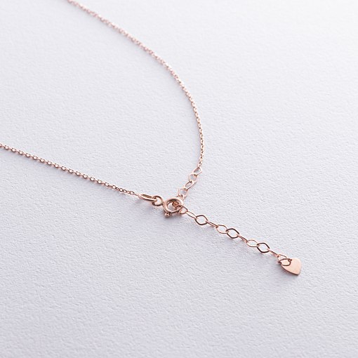 Колье - галстук "Кольори свободи" в красном золоте (фианиты) кол02336 3