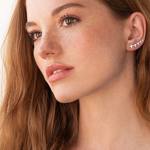 Золотые серьги - клаймберы Стремление с07483 2