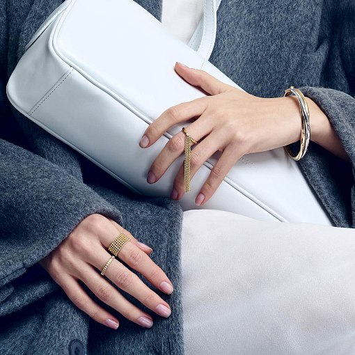 Кольцо "Рейчел" с шариками (желтое золото) к07333 14