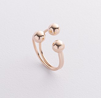 Кольцо "Шарики" в желтом золоте к08282