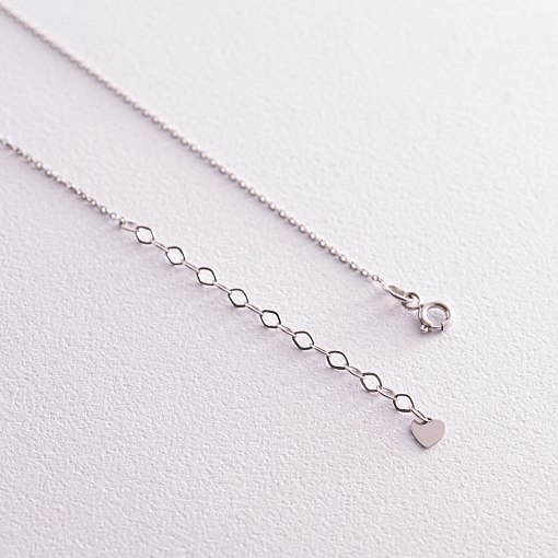 Двойное колье - галстук "Монетки" в белом золоте кол02283 9