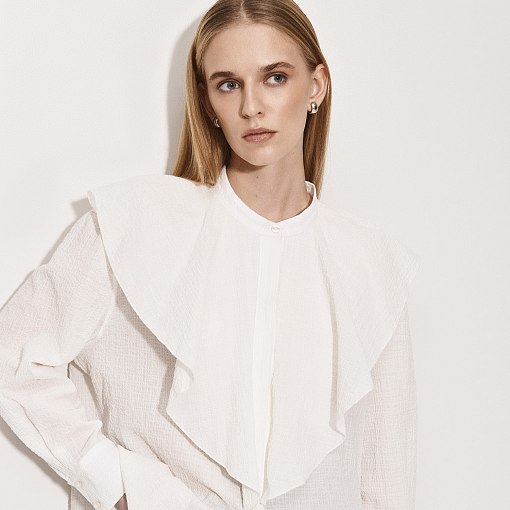 Серьги - кольца в белом золоте с07050 12