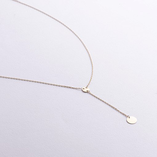 Золотое колье "Монетки" (возможна гравировка) кол02499