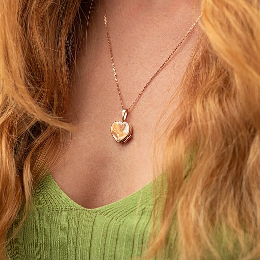 Золотой кулон "Сердечко"  для фотографии п02939 6