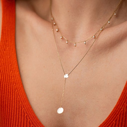 Золотое колье Дуальность кол01407 3