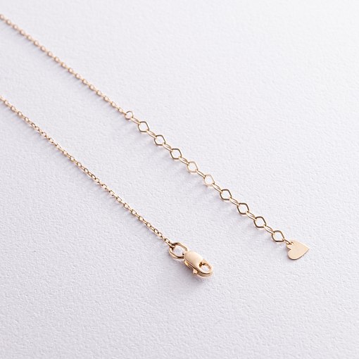 Золотое колье с сердечками кол01446 5