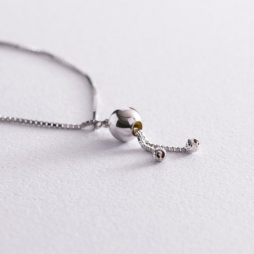 Шариковый браслет из белого золота б04307 6