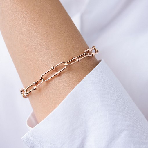 Браслет "Фантазия" в красном золоте б04715 5