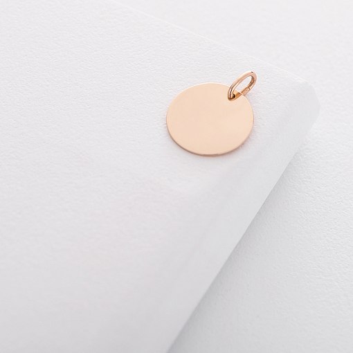 Кулон для гравировки в красном золоте (17 мм) п03611 8