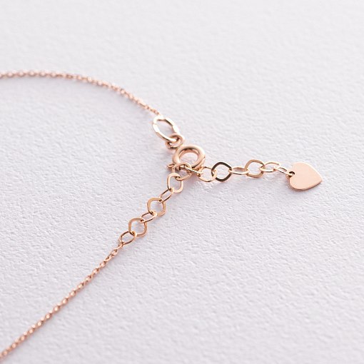 Двойное колье "Звезда и луна" в красном золоте кол01871 5