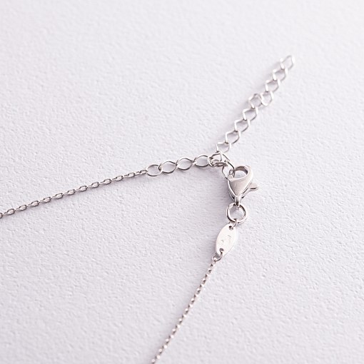 Колье - цепочка "Шарики" в белом золоте кол02255 8