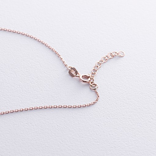 Золоте кольє з одним каменем (діамант) колб0114di 3