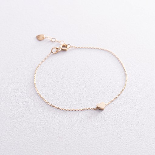 Браслет "Сердечко" в желтом золоте б05185