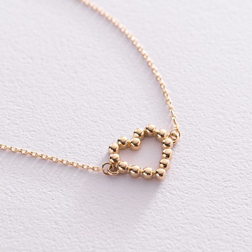 Браслет "Влюбленное сердце" в желтом золоте б04844 3