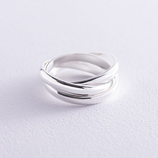 Серебряное кольцо "Круговорот" (тройное) 112554 10