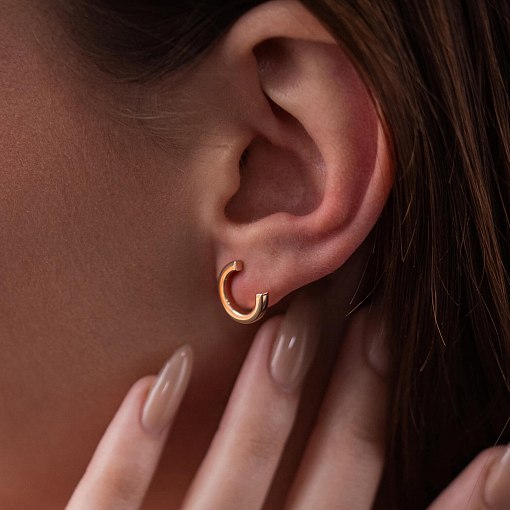 Серьги - пусеты "Мэрилин" в красном золоте с08176 8