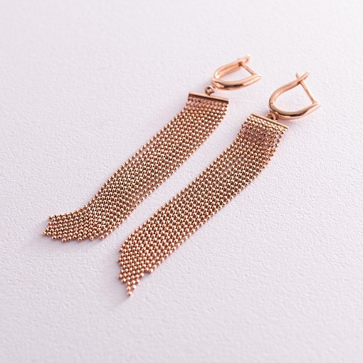 Золотые серьги "Водопад" с07682 2