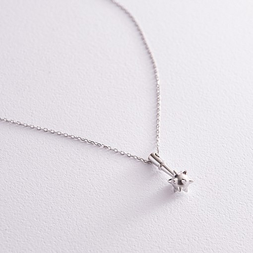 Колье "Булава" в белом золоте кол02251 3