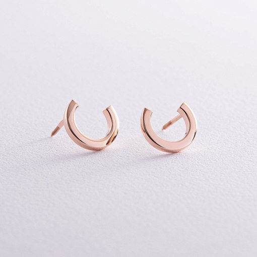 Серьги - пусеты "Мэрилин" в красном золоте с08176 5