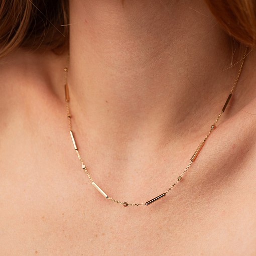 Кольє - ланцюжок у жовтому золоті кол02462 4