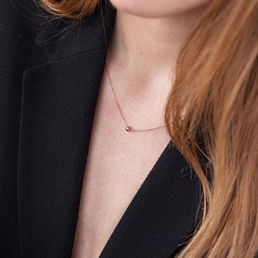 Колье "Шарик" в красном золоте кол02124 4