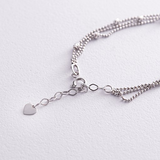 Браслет "Шарики" в белом золоте б05131 5