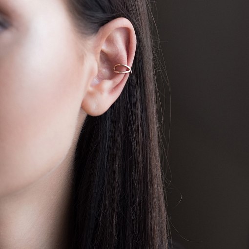 Серьга - каффа из красного золота с06361 3