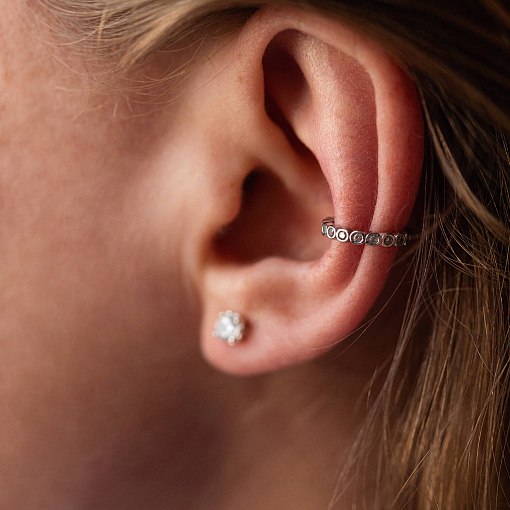 Каффа "Джессика" в белом золоте (фианиты) с08025 4