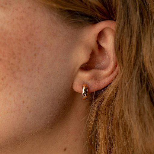 Серьги - кольца в красном золоте с08435 9