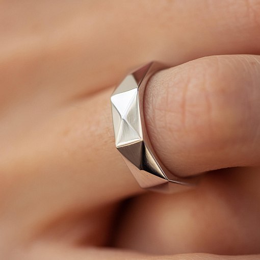 Кольцо "Valerie" в белом золоте к07521 4