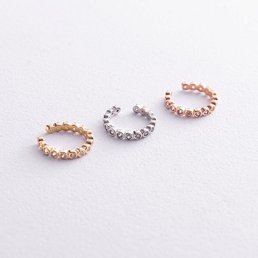 Каффа "Джессика" в белом золоте (фианиты) с08025 3