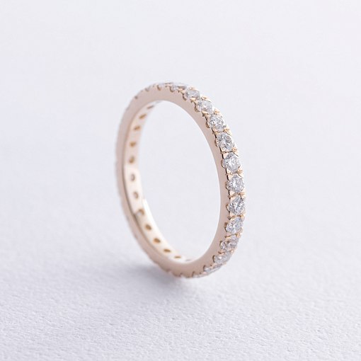Кольцо с дорожкой бриллиантов (желтое золото) 238181621