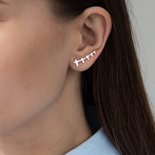 Золотые серьги - клаймберы Стремление с05958