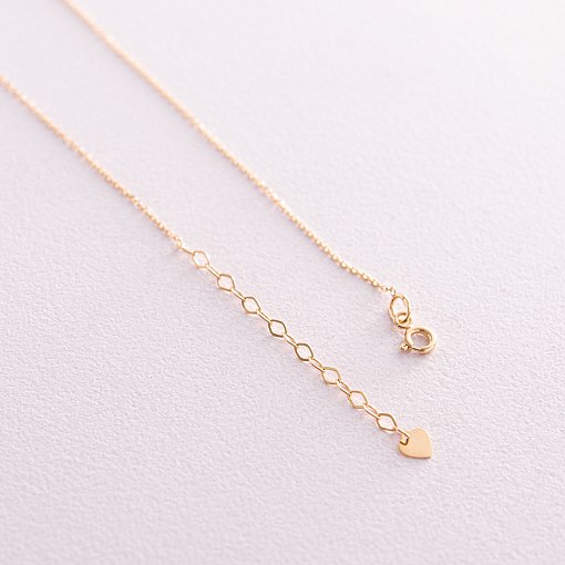 Двойное золотое колье "Украинка" с монеткой (синие и желтые фианиты) кол02325 5