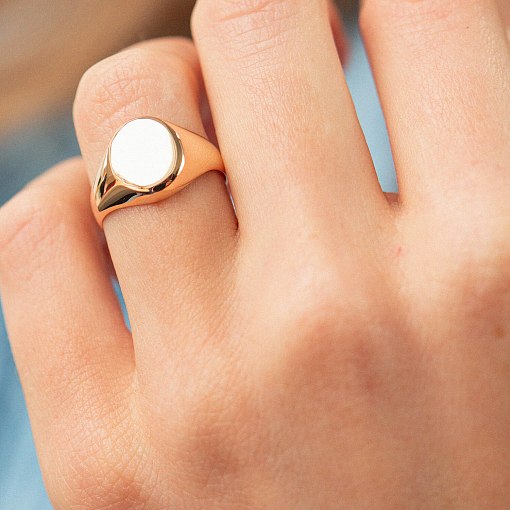 Печатка в червоному золоті (можливе гравіювання) к07197 5