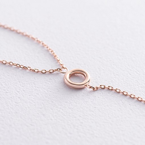 Колье "Кружочки" в красном золоте кол01838 3