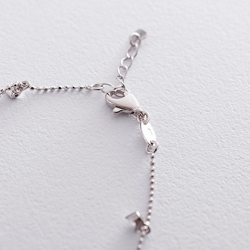 Золотой браслет с фианитами б04220 2